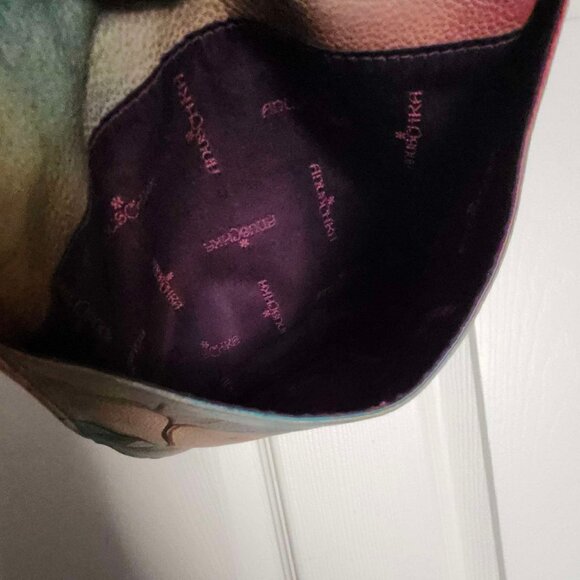 Anuschka Hand-painted Hummingbird Floral Leather Crossbody Bag - Picture 7 of 8